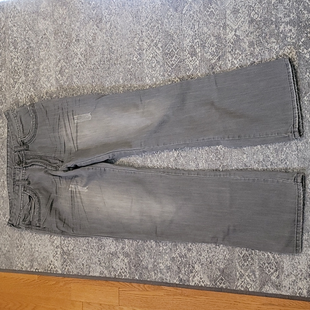 32x32 David Bitton Buffalo Jeans gray denim straight leg